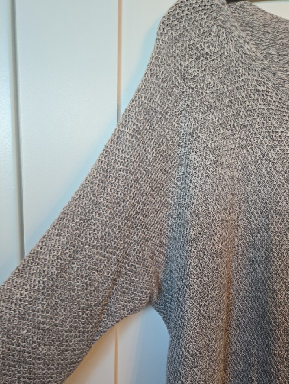 Eileen Fisher Heather Gray Knit Boat Neck Tunic Sweater Organic Linen XL - Picture 6 of 6